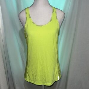 Vibrant Yellow & Gray camo Under Armour Tank top size xs loose